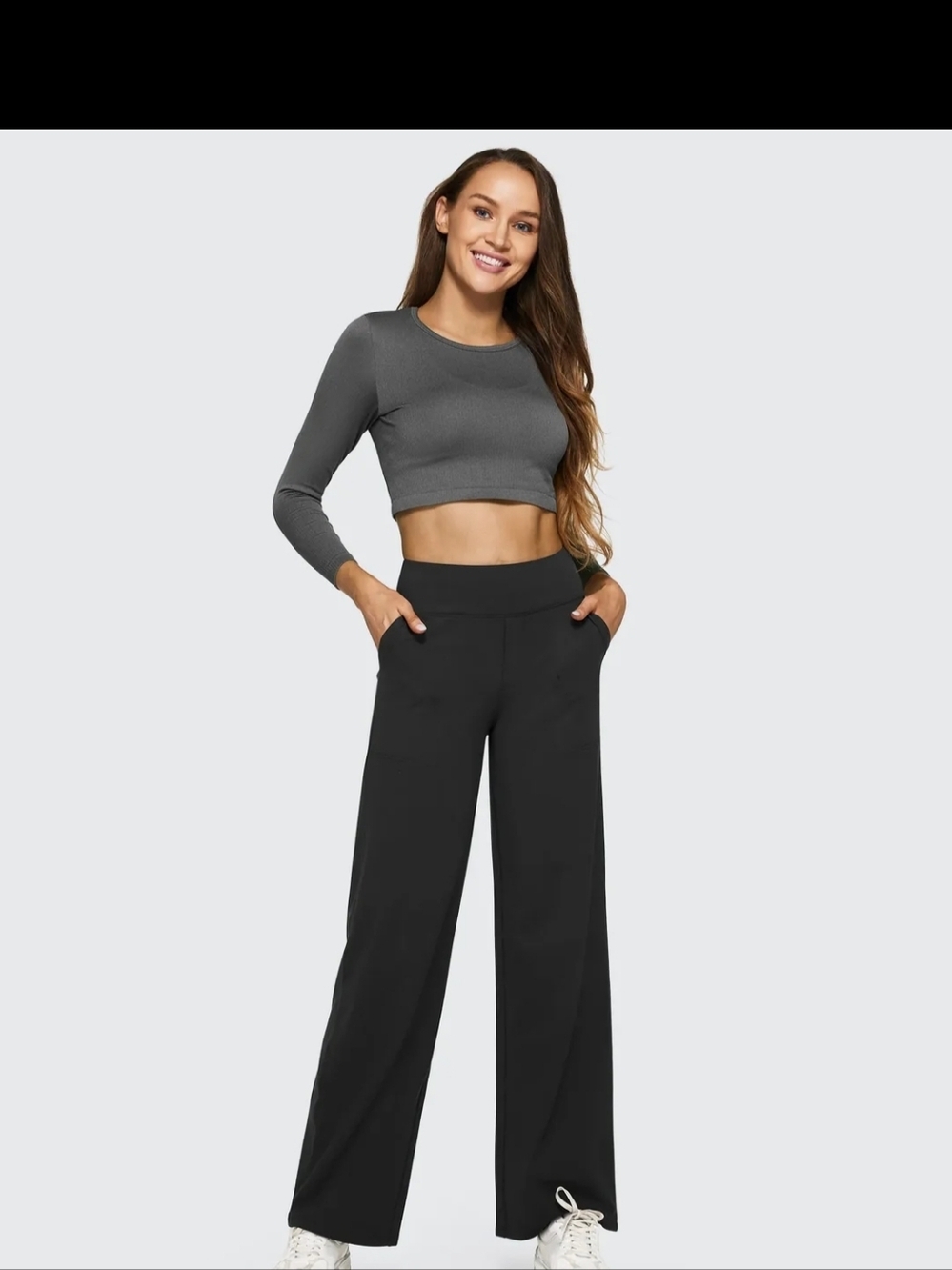 G4 Free Ever Going Loose Casual Wide Leg High-Waist Black Pants Women Sz XL